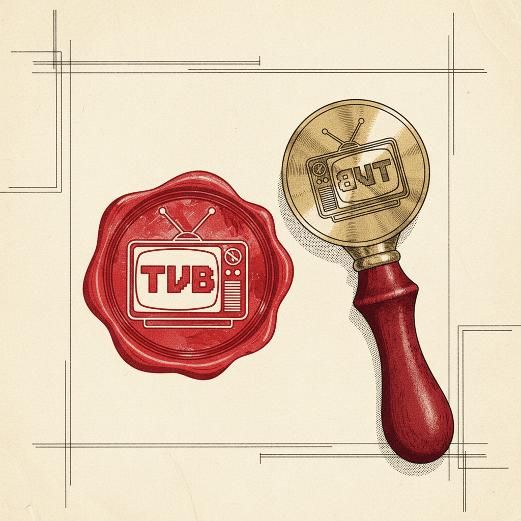 Wax seal stamp design with TVB